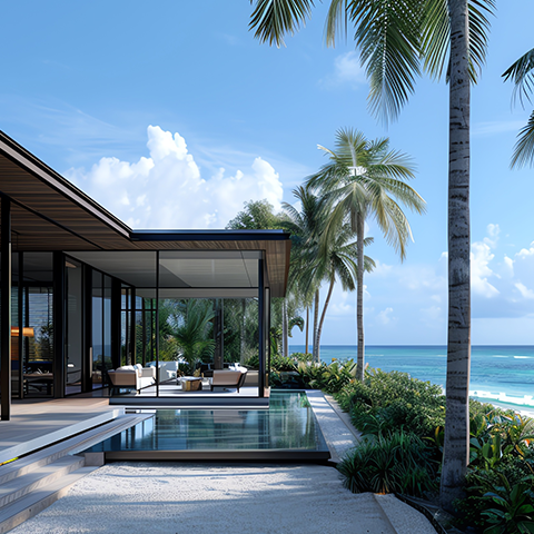 Terrasse style bord de mer